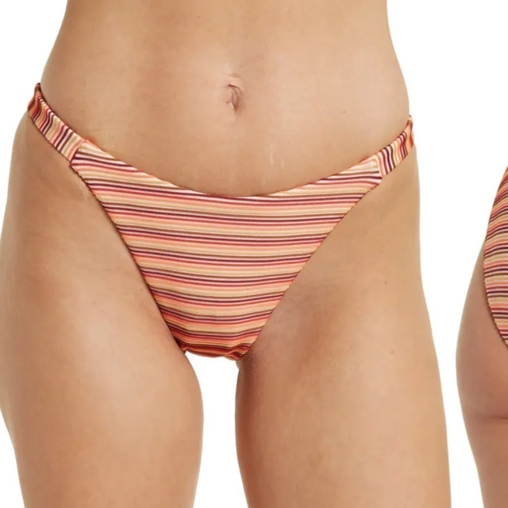 Madewell Ribbed Bikini botttom in Ombré Stripe